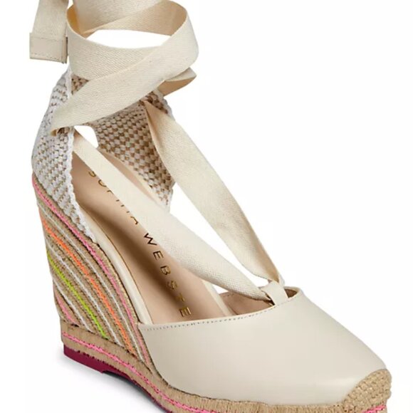 Sophia Webster Valentina 110MM Striped Espadrille Wedge Sandals 36, 38